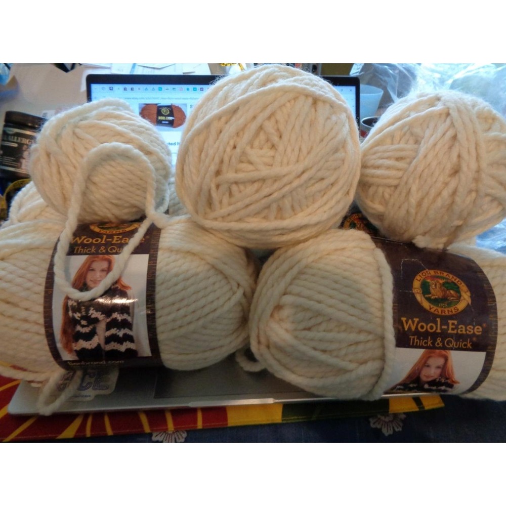Lion Brand Yarn Wool-Ease 99 Fisherman 4 Full Skeins & More!